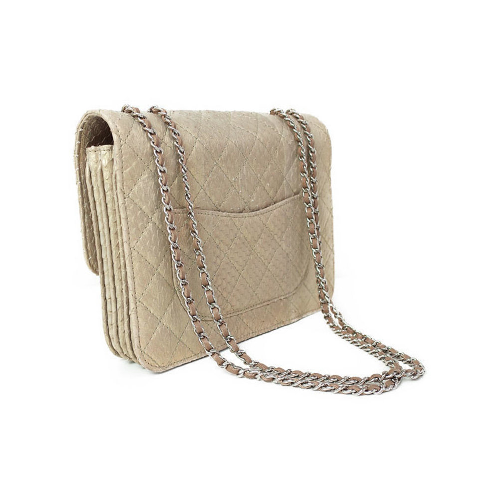 Chanel Python Chain Shoulder Bag Black - Picture 2 of 5